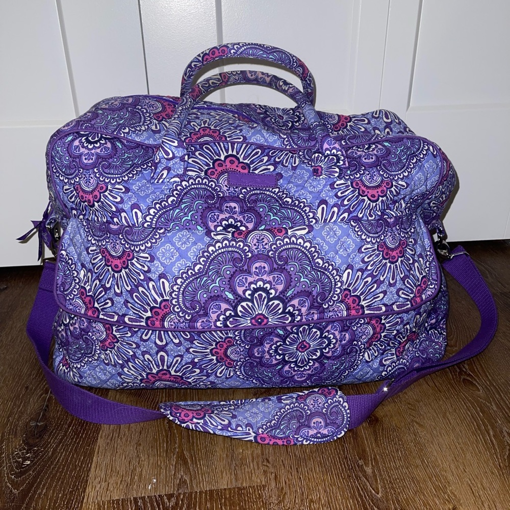 Vera Bradley Grand Weekender Lilac Tapestry